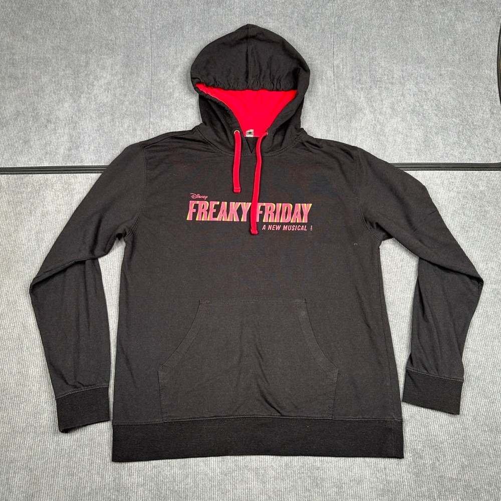 Disney Freaky Friday A New Musical Hoodie Black Red Next Level Cast Crew Small
